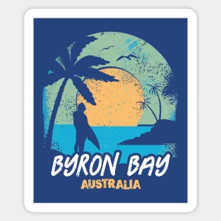 Retro Sunset Byron Bay Australia Surfing // Retro Australian Beach Sticker